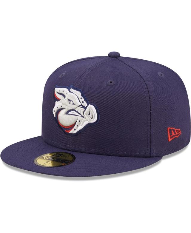 Mens New Era Navy Lehigh Valley IronPigs Authentic Collection 59FIFTY Fitted Hat Product Image