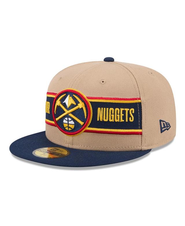 Mens New Era Tan/Navy Denver Nuggets 2024 NBA Draft 59FIFTY Fitted Hat Product Image