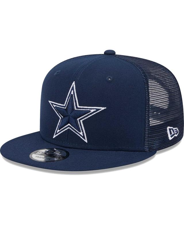 Mens New Era Dallas Cowboys Main Trucker 9FIFTY Snapback Hat, Blue Product Image