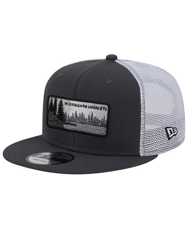 Mens New Era Black Minnesota United Fc Outdoor Trucker 9FIFTY Snapback Hat - Black Product Image