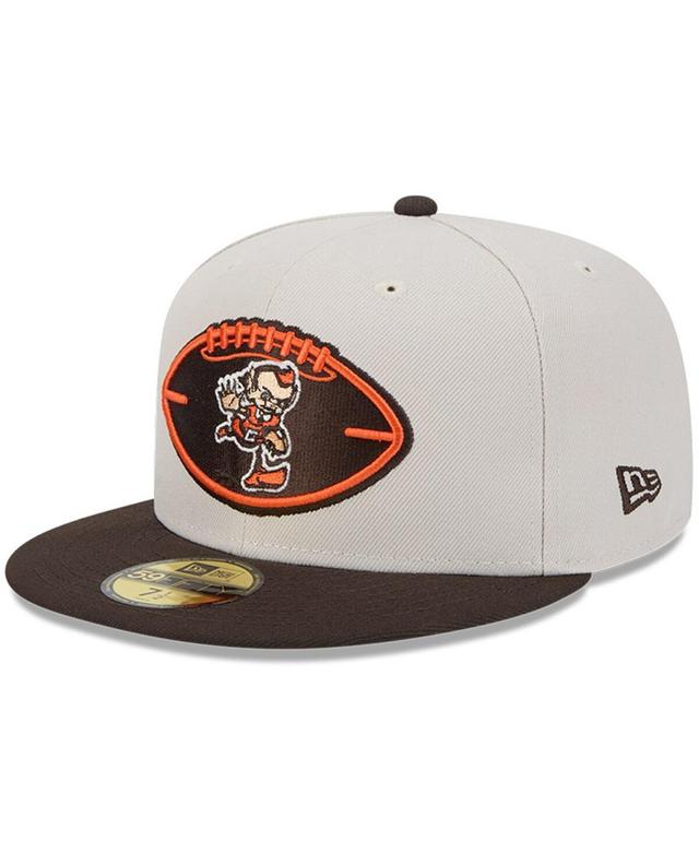 New Era Mens Stone Cleveland Browns 2024 Sideline Historic 59FIFTY Fitted Hat - Stone, Brown Product Image