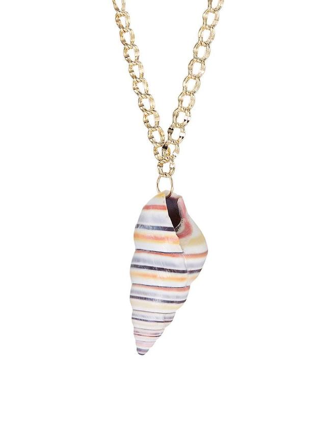 Womens Intemporels Gold-Fill & Coquillage Pendant Necklace Product Image