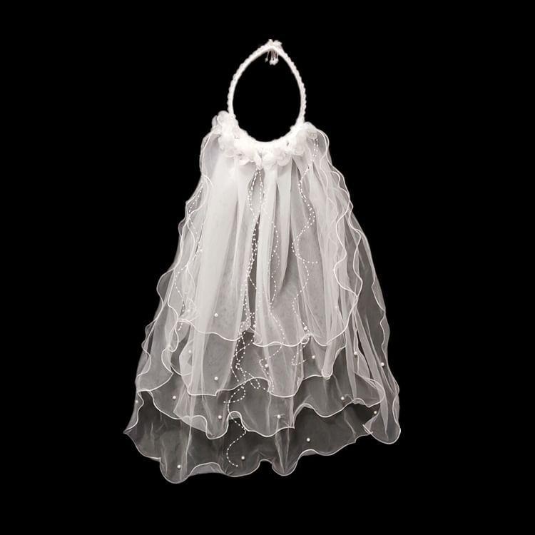 Layered Mesh Wedding Veil Product Image