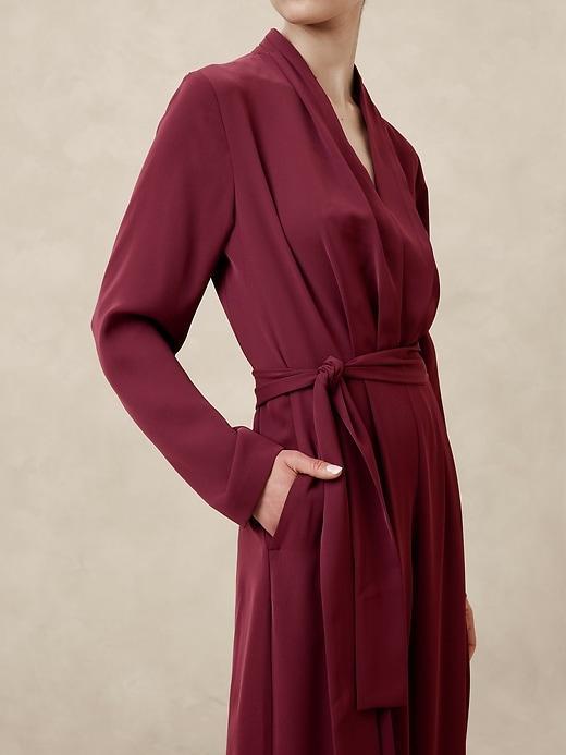 Crepe Deep V-Neck Jumpsuit Product Image