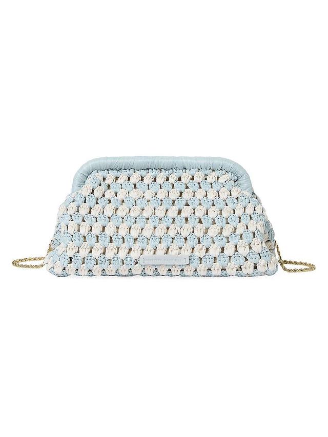 Womens Glenda Crochet Two-Tone Clutch Product Image