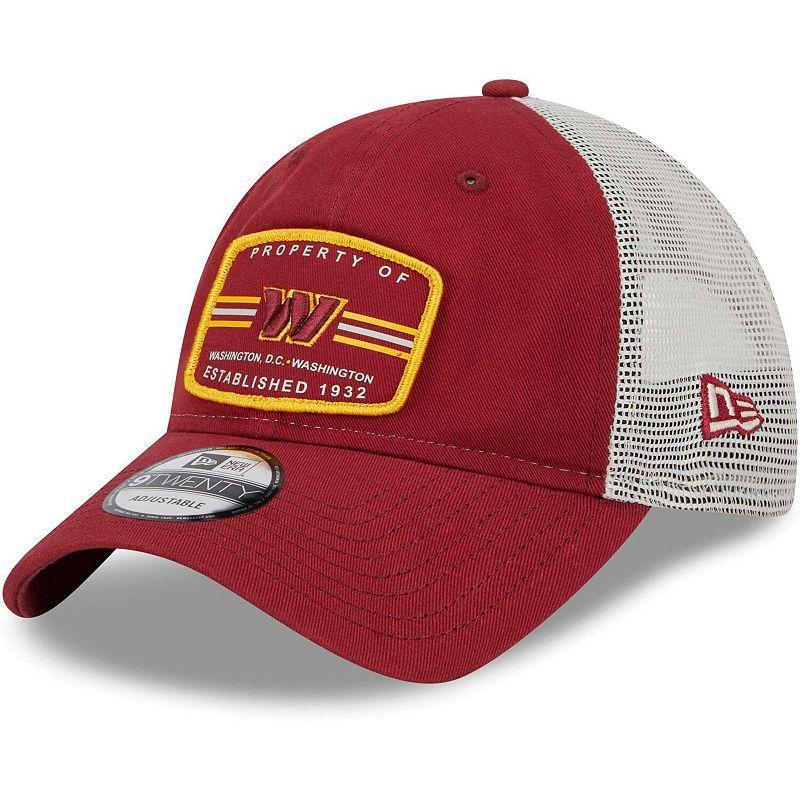 Mens New Era Burgundy Washington Commanders Property Trucker 9TWENTY Snapback Hat Product Image