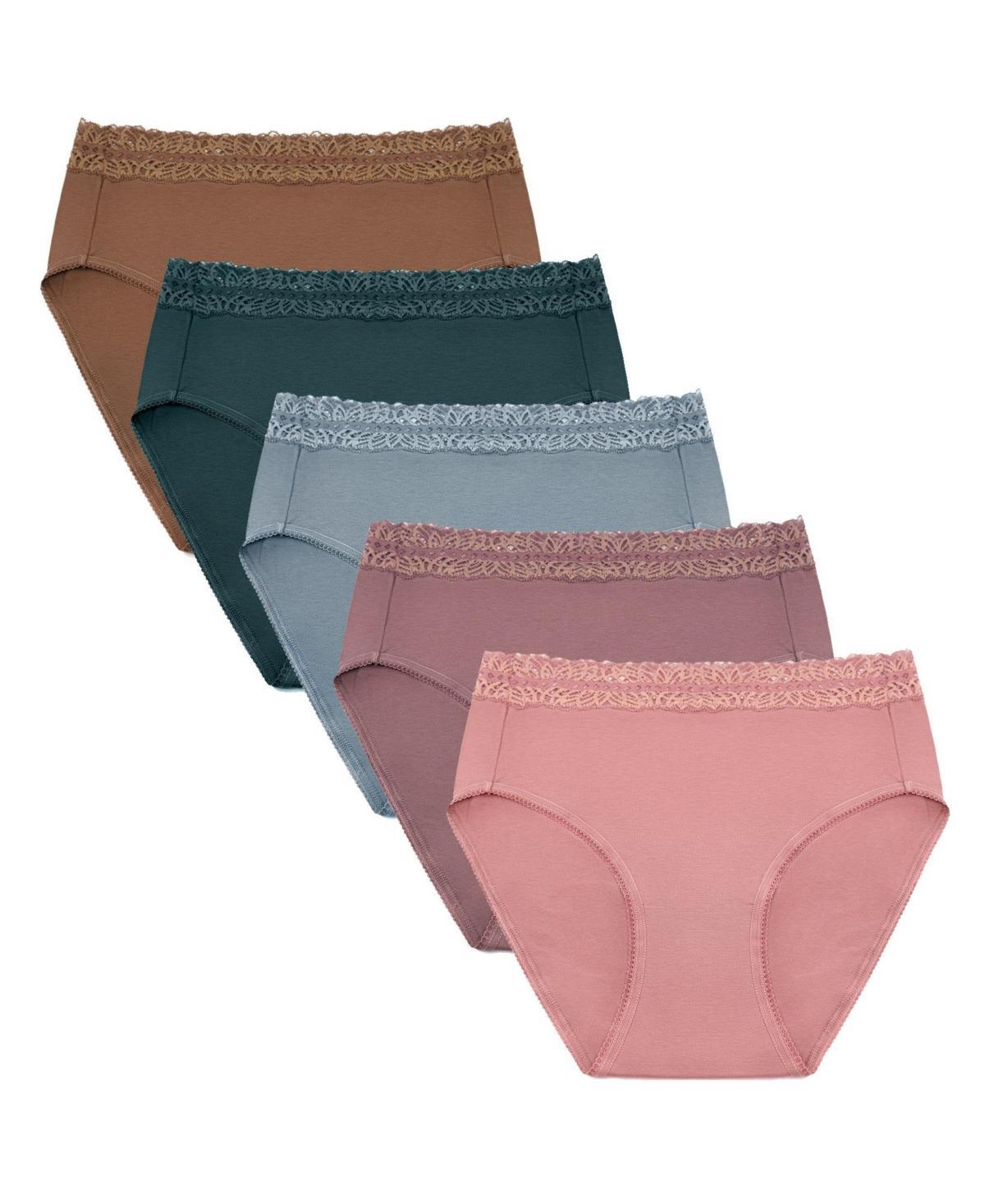 Kindred Bravely Assorted 5-Pack Lace Trim High Waist Postpartum Briefs Product Image