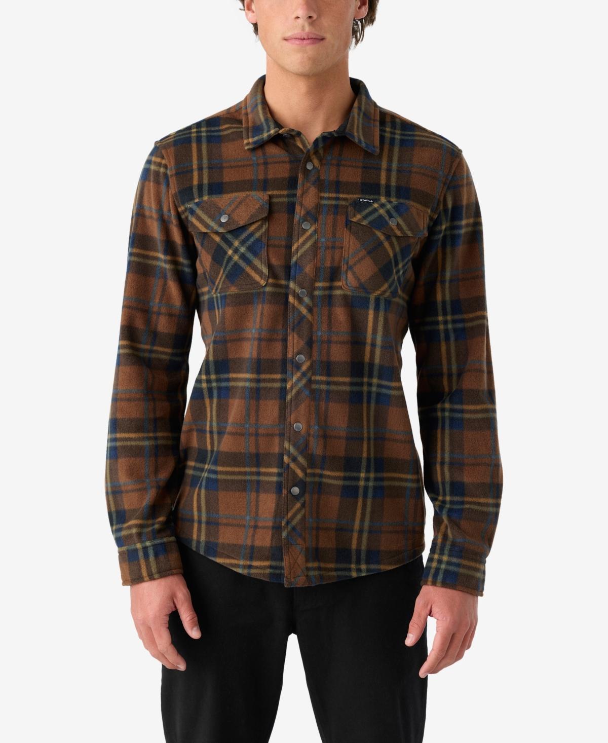 O'Neill Glacier Plaid Superfleece (Carafe) Men's Clothing Product Image