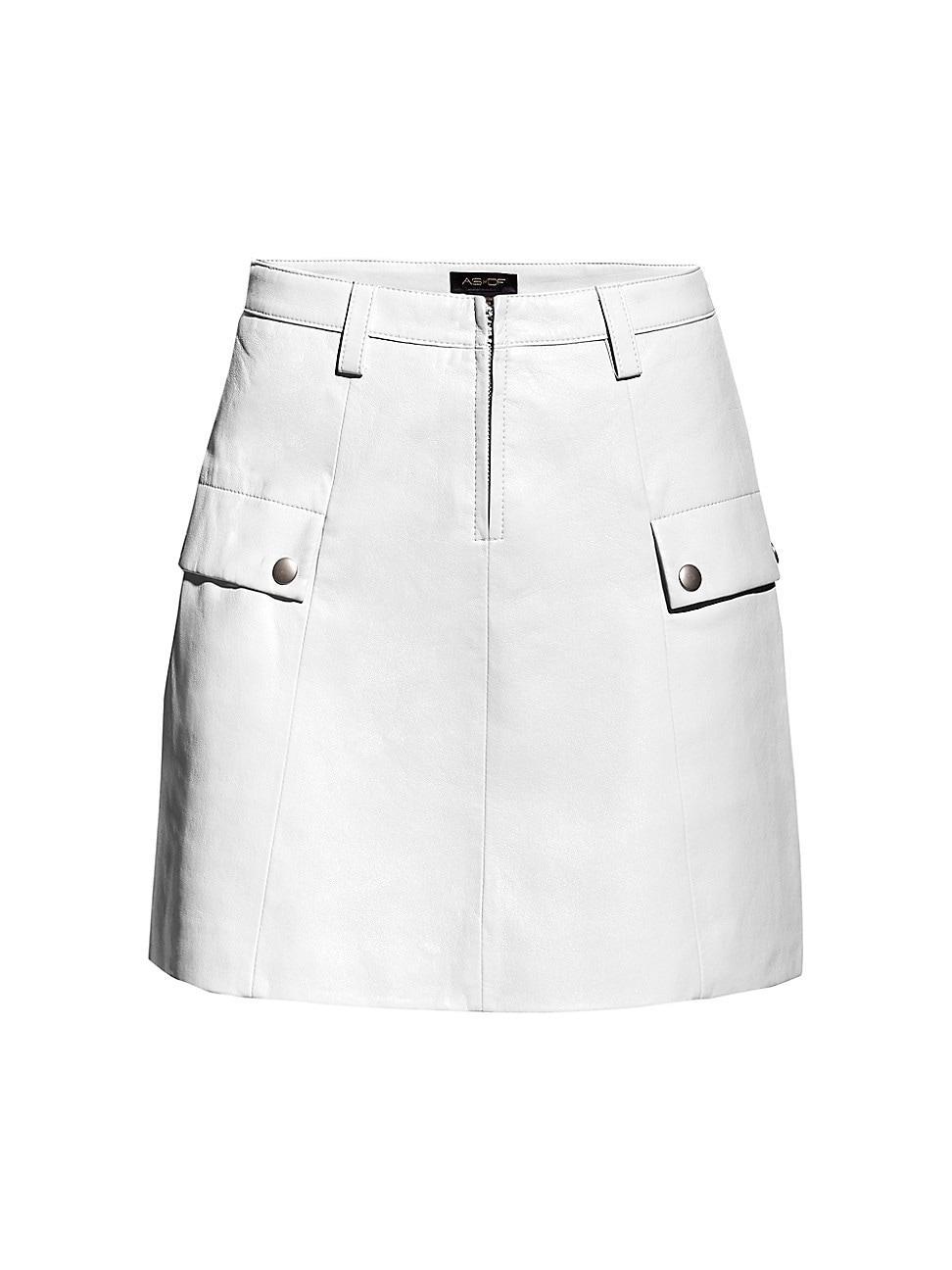 Womens Jameson Recycled Leather Skirt Product Image