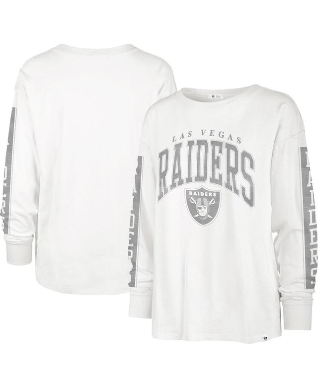 Womens 47 Brand White Las Vegas Raiders StatementLong Sleeve T-shirt Product Image