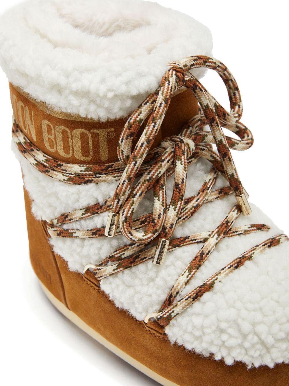 shearling lace-up boots Product Image