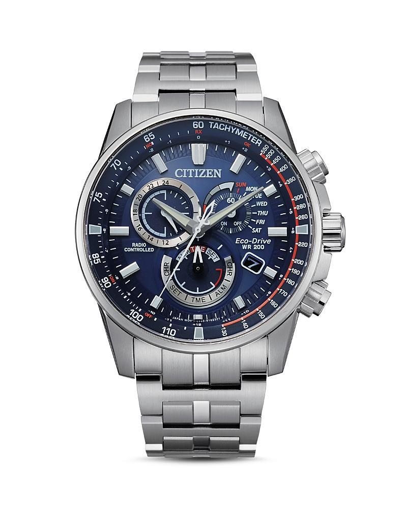 Citizen Mens PCAT Atomic Timekeeping Chronograph Gold Stainless Steel Bracelet Watch Product Image