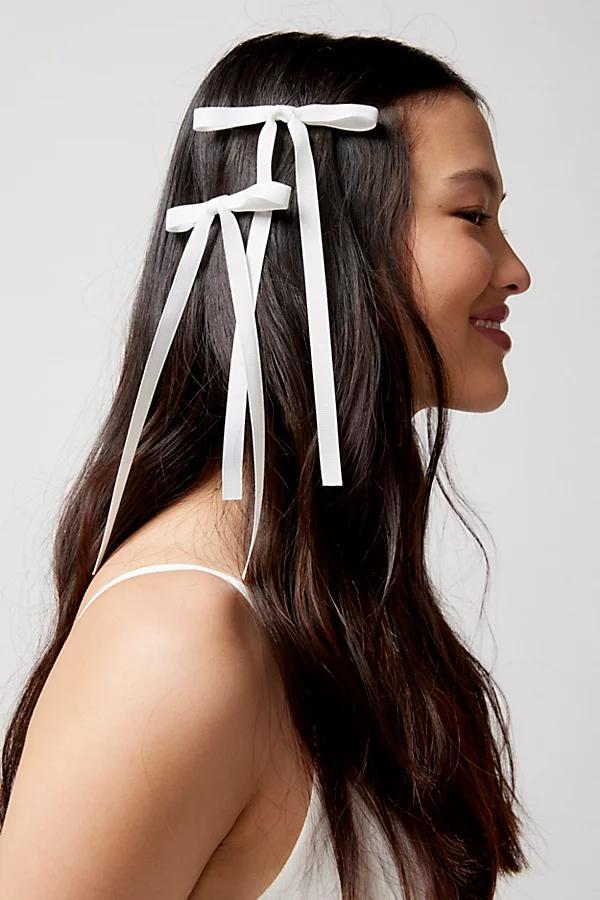 Ribbon Hair Bow Barrette Set Womens at Urban Outfitters Product Image