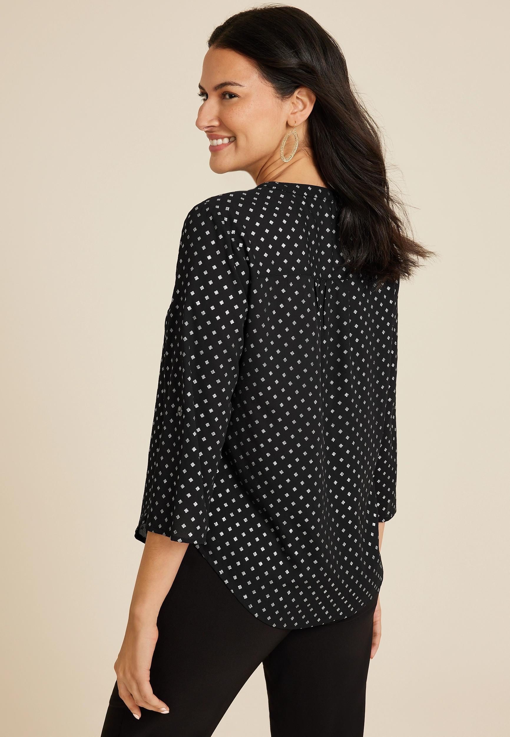 Atwood 3/4 Sleeve Popover Blouse Product Image