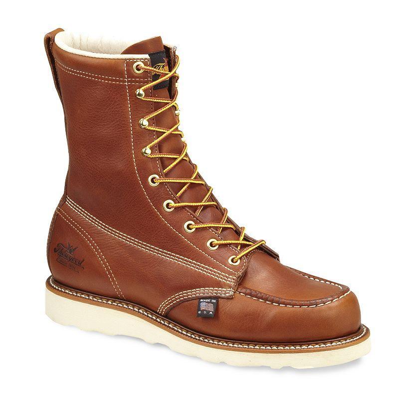 Thorogood American Heritage Mens Mid-Calf Moc-Toe Work Boots Brown Product Image