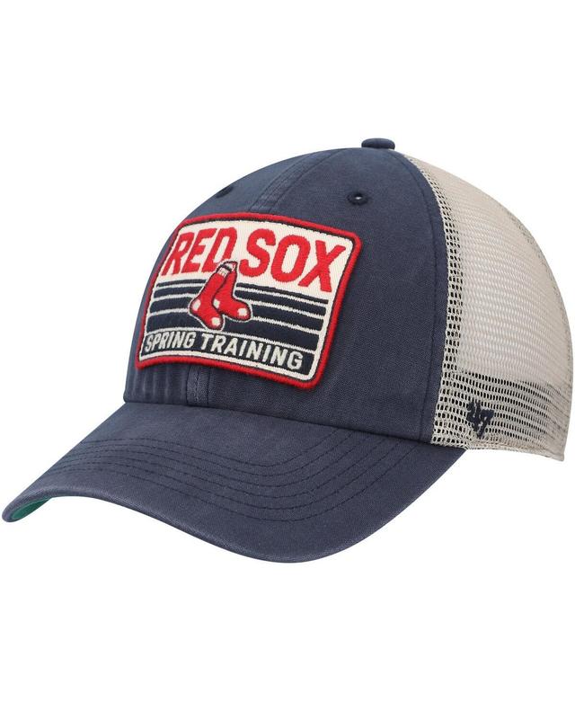 Mens 47 /Tan Boston Red Sox Four Stroke Clean Up Trucker Snapback Hat, Blue Product Image