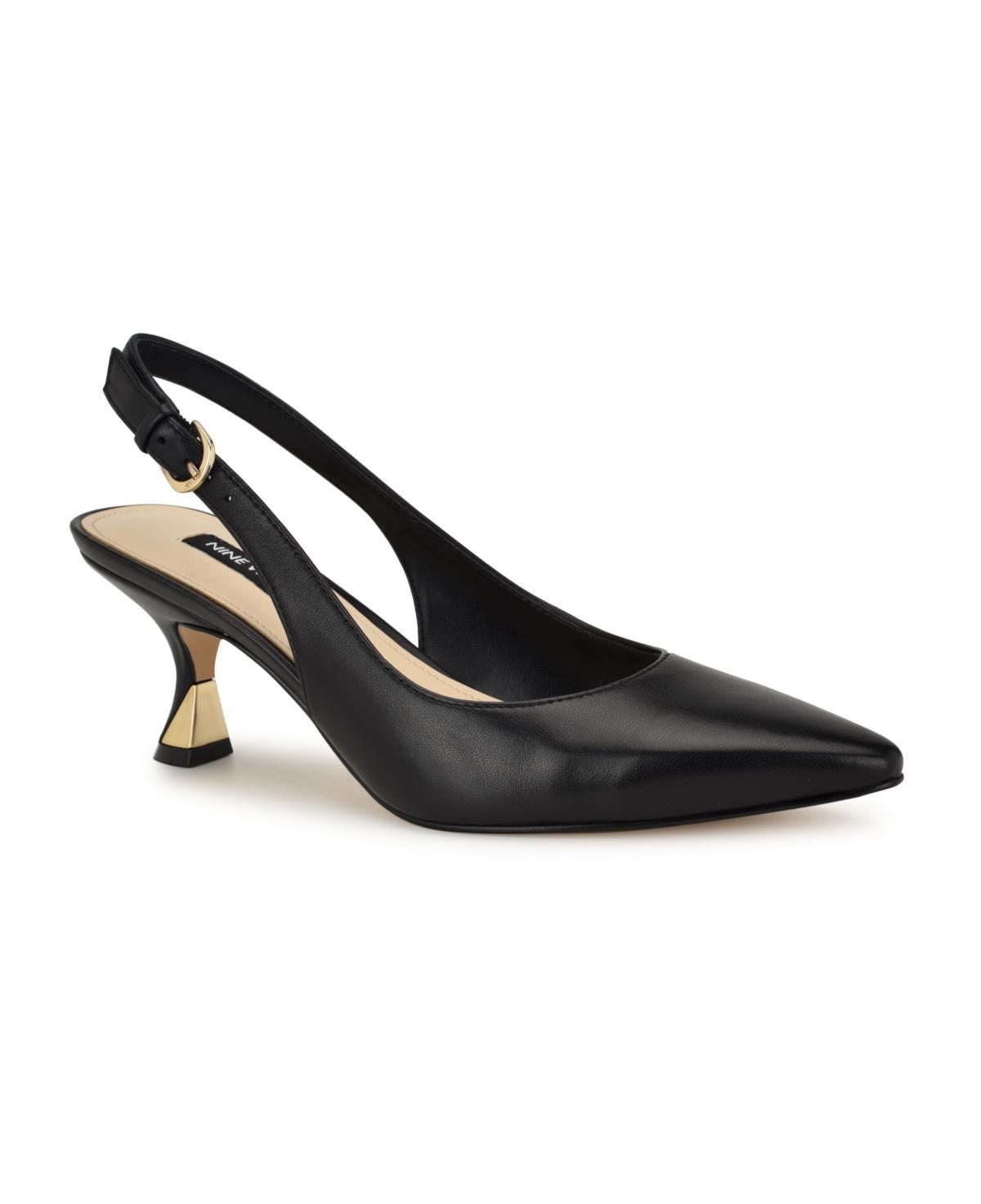 Nine West Womens Jannit Pointy Toe Slingback Dress Pumps Product Image