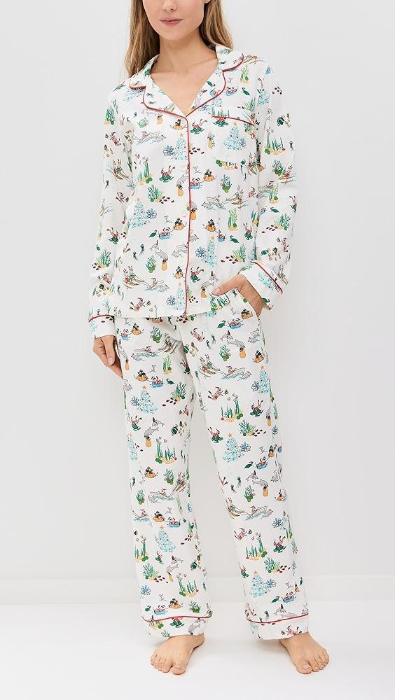 BedHead PJs Cotton Knit Long Sleeve Long PJ Set | Shopbop Product Image