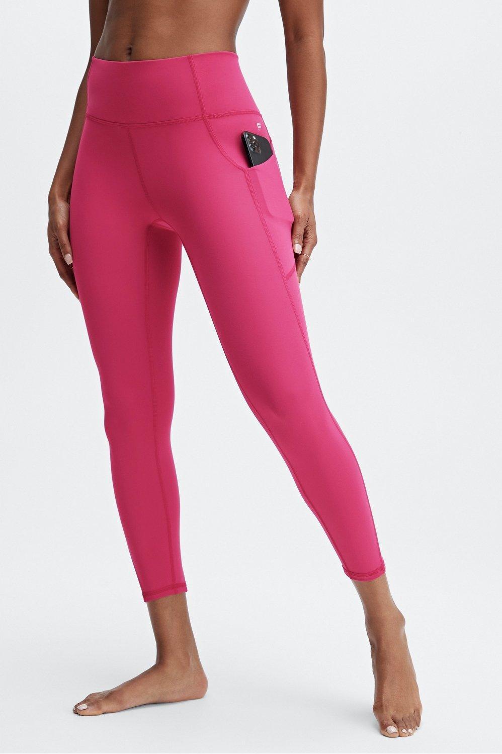 Fabletics Oasis High-Waisted 7/8 Legging Womens pink Size M Product Image