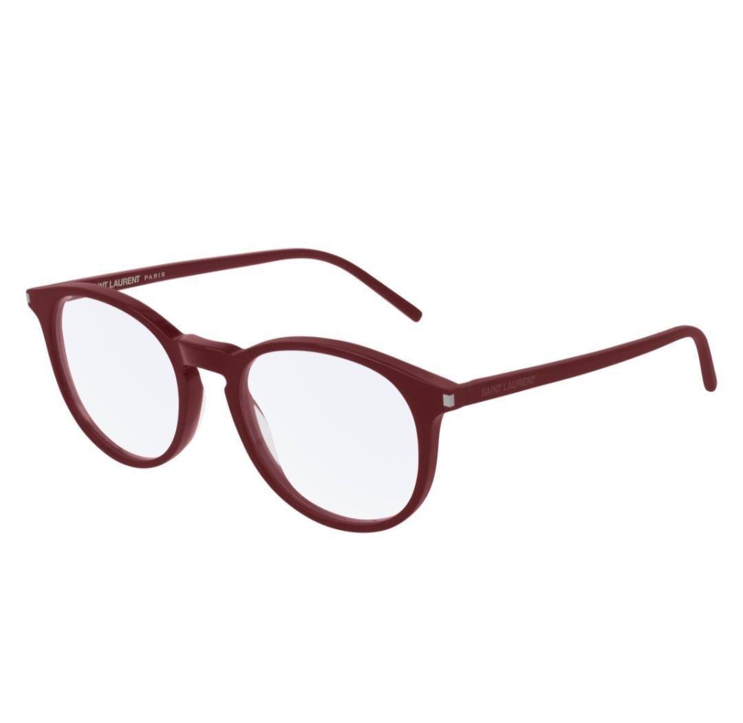 SAINT LAURENT Sl 106 011 Glasses In Burgundy-burgundy-transparent Product Image