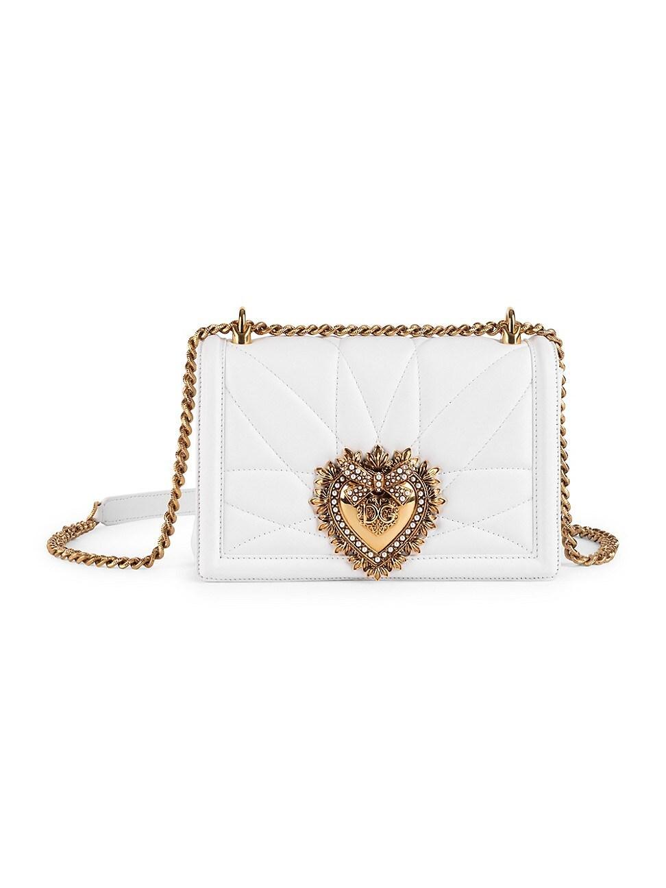 Dolce & Gabbana Devotion Logo Heart Lambskin Crossbody Bag Product Image