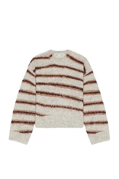 Acne Studios Striped Sweater in Grey Product Image