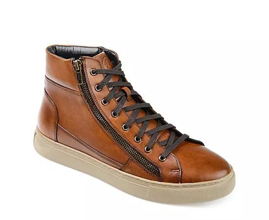 Thomas & Vine Xander Mens Leather High-Top Sneakers Product Image