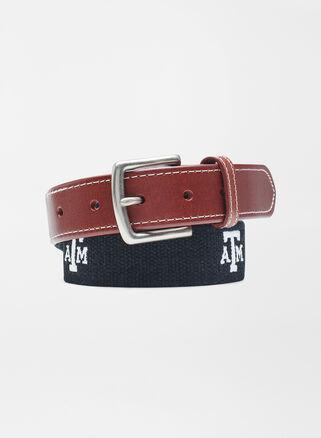 Peter Millar Mens Texas A&M Aggies Belt | Color: Black | Size: 38 Product Image