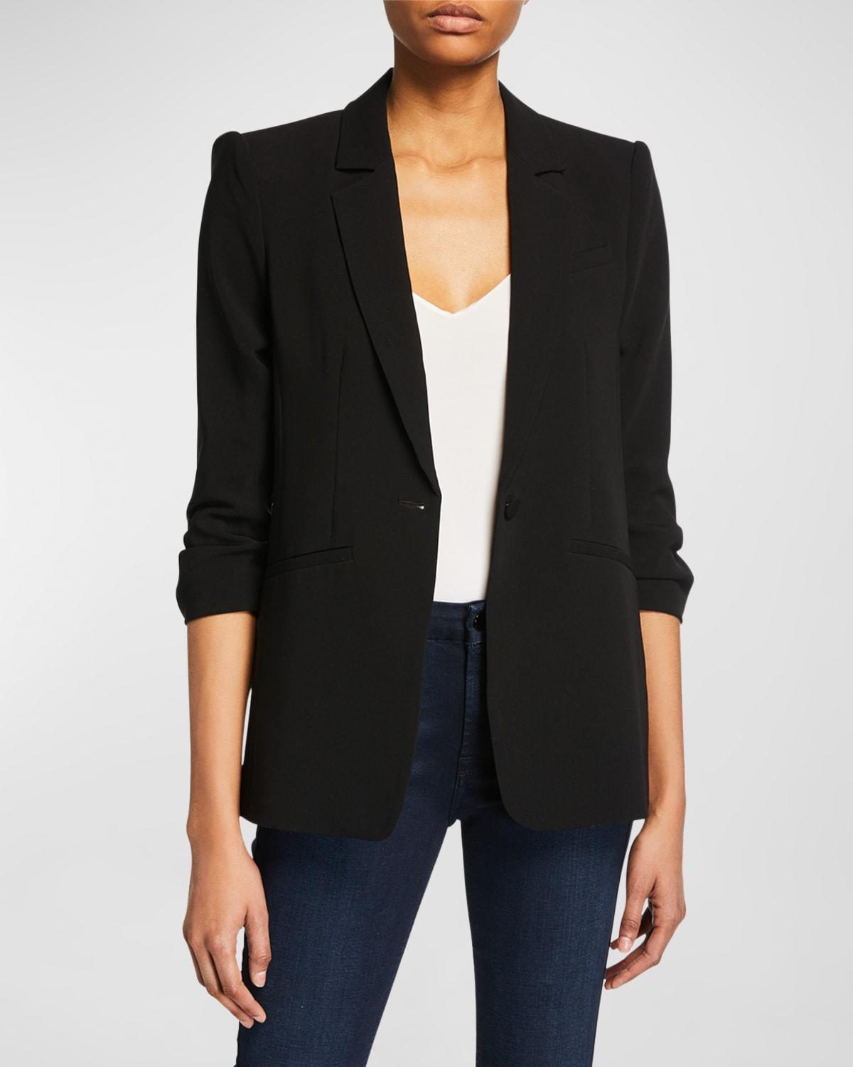 Womens Khloe Crepe Ruched Blazer product image