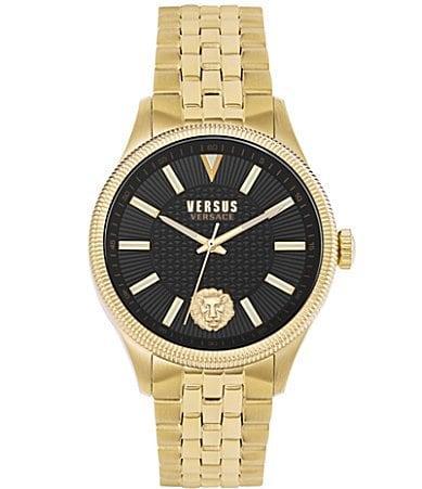 Versace Versus by Versace Mens Colonne Analog Gold Tone Stainless Steel Bracelet 45mm Watch Product Image