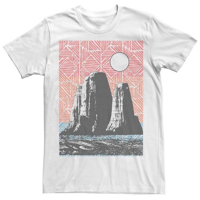 Mens Geometric Mesa Mountains Poster Tee White Product Image