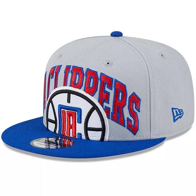 Mens New Era Gray/Royal LA Clippers Tip-Off Two-Tone 9FIFTY Snapback Hat Product Image