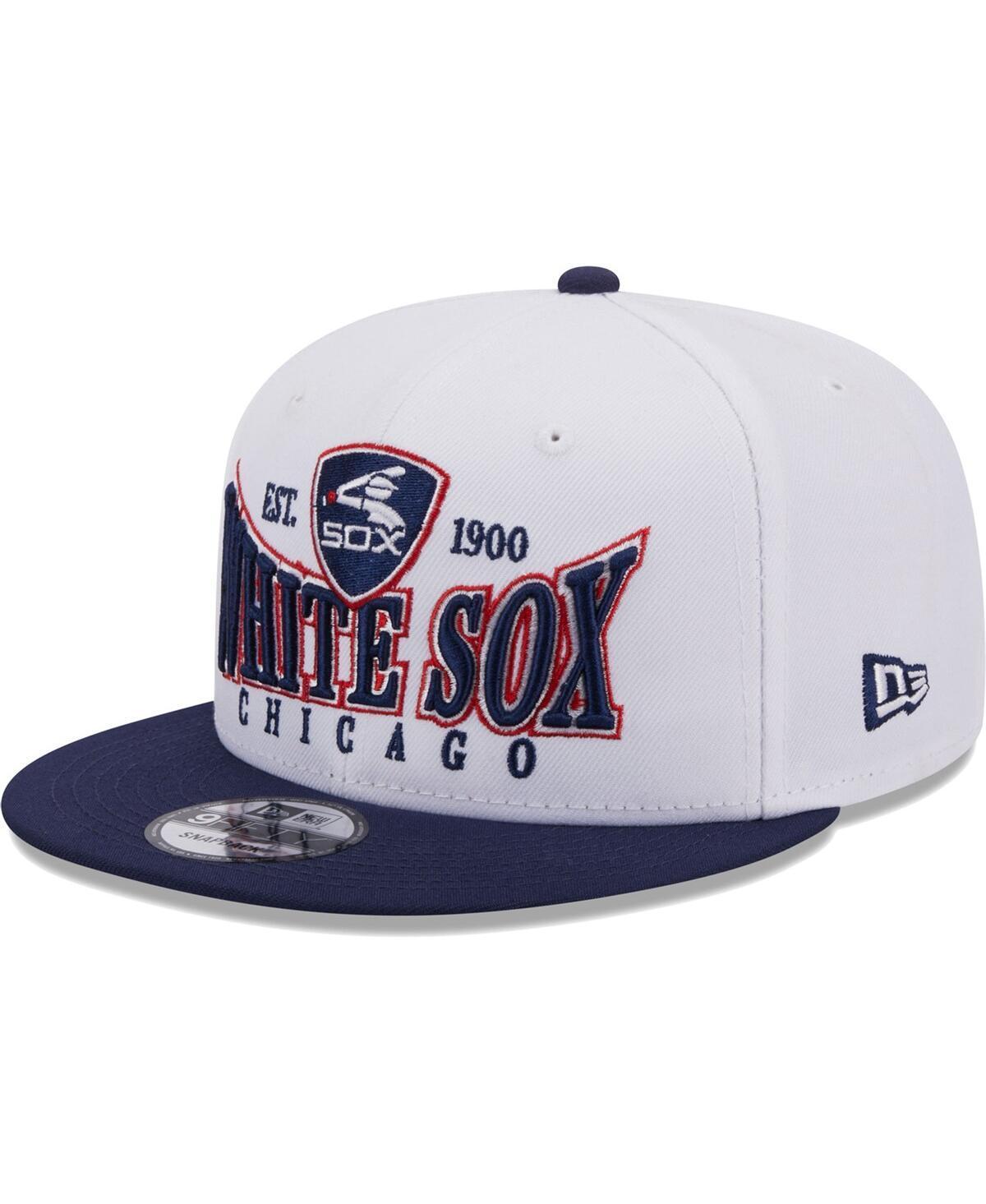 Mens New Era White Chicago White Sox Crest 9FIFTY Snapback Hat - White Product Image