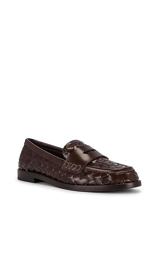 Womens Rachel Woven Leather Loafers Product Image