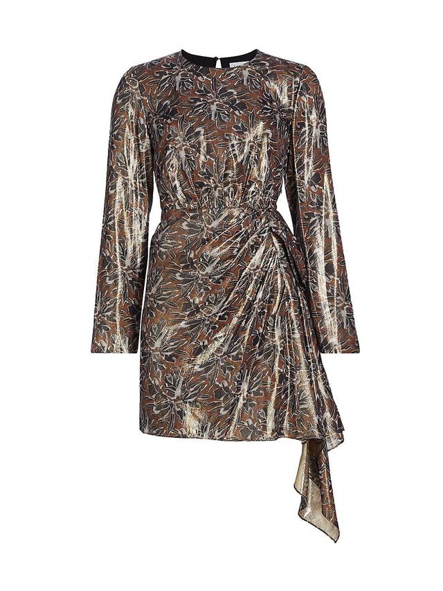 Womens Magali Metallic Silk-Blend Minidress Product Image