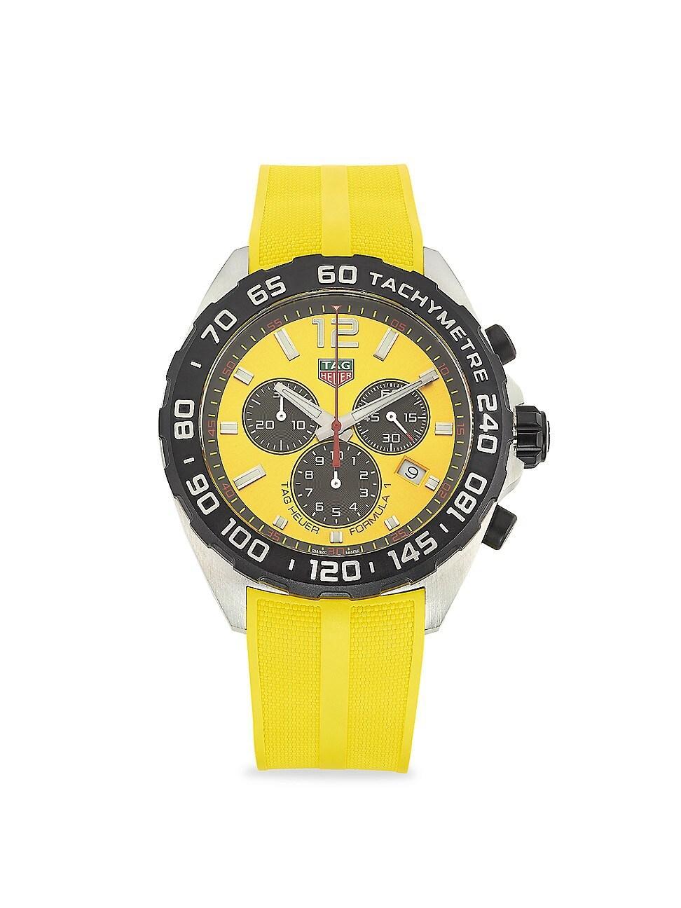 Mens Formula 1 Stainless Steel & Rubber Strap Watch Product Image