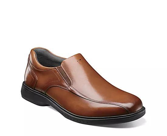 Nunn Bush Kore Pro Mens Leather Slip-On Shoes Red Product Image