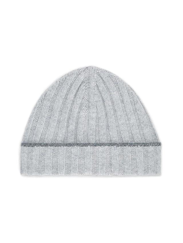 Mens Cashmere Rib Knit Beanie Product Image