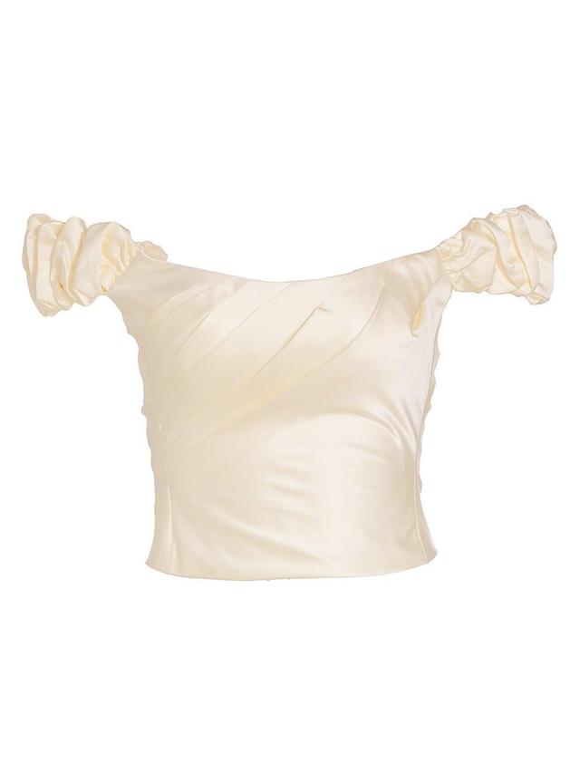 Womens Ileana Satin Crop Top Product Image