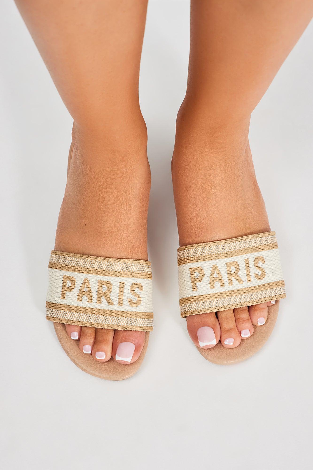 Take You On A Trip To Paris Heels - Beige Product Image