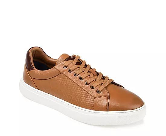 Thomas & Vine Canton Mens Leather Sneakers Red Product Image