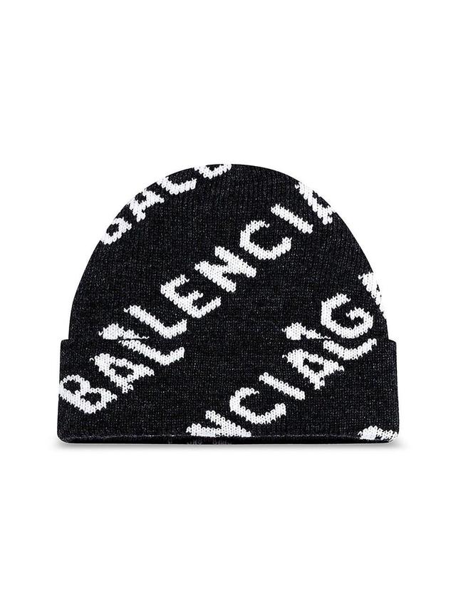 Mens Allover Logo Hat - Black Product Image