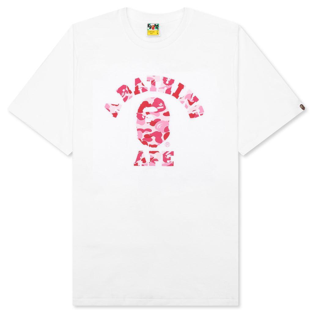 Abc Camo College Tee - White/Pink Male Product Image