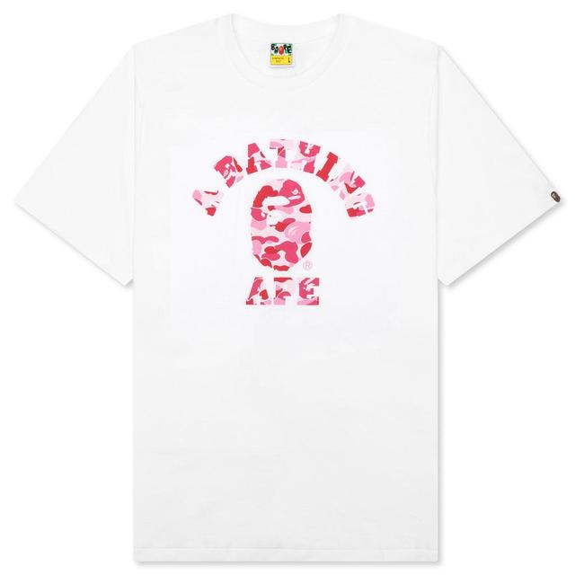 Abc Camo College Tee - White/Pink Male Product Image