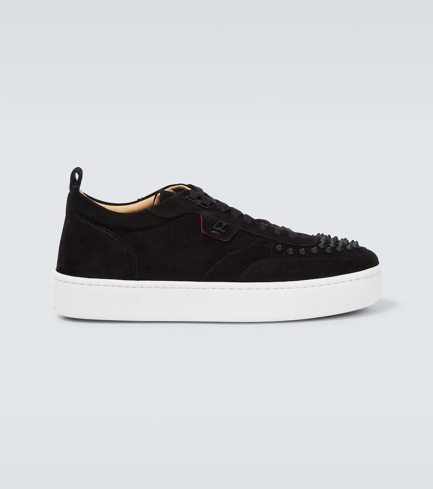 CHRISTIAN LOUBOUTIN Black Happyrui Spikes Sneakers Product Image