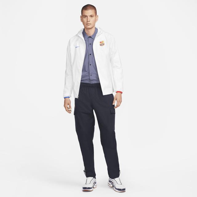 Mens Nike White Barcelona AWF Raglan Full-Zip Hoodie Jacket Product Image