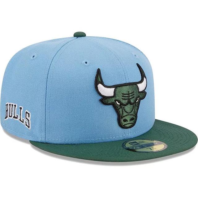 Mens New Era Blue/Green Chicago Bulls Two-Tone 59FIFTY Fitted Hat Product Image