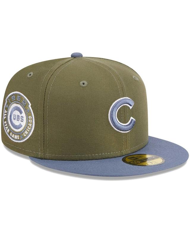 Mens New Era Olive/Blue Chicago Cubs 59FIFTY Fitted Hat Product Image