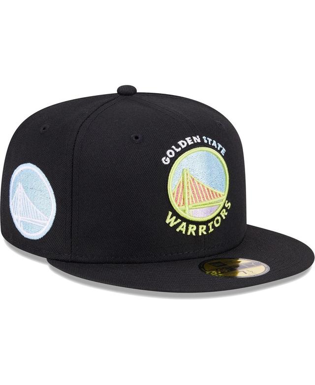 Mens New Era Black Golden State Warriors Color Pack 59FIFTY Fitted Hat Product Image