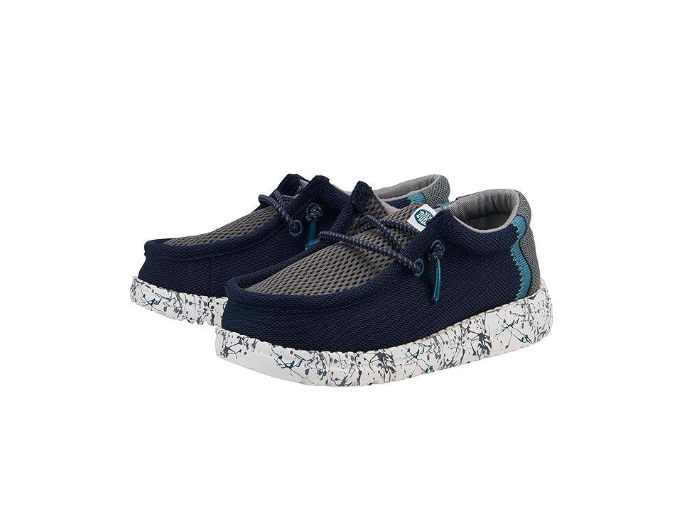 Hey Dude Kids Wally Summer Mesh (Toddler) (Navy/Charcoal) Men's Shoes Product Image